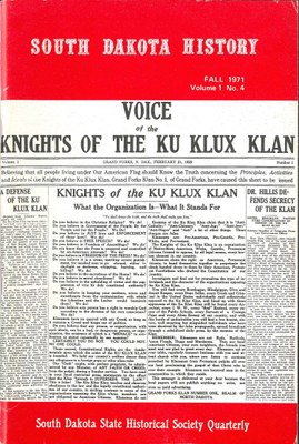 South Dakota History, volume 1 number 4