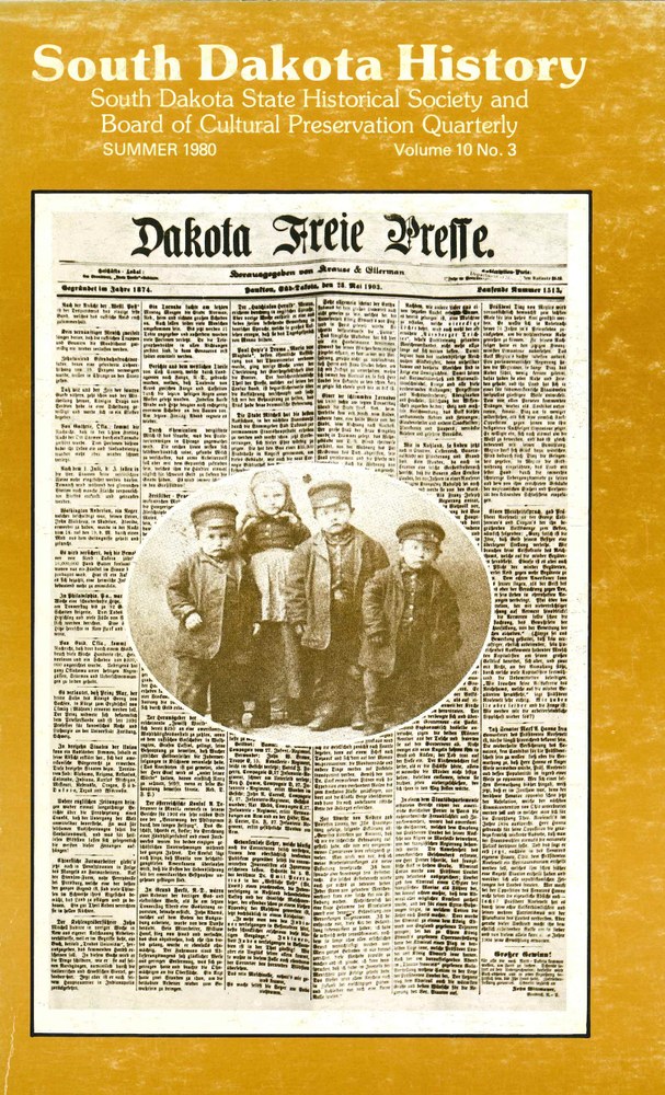 South Dakota History, volume 10 number 3