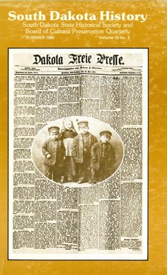 South Dakota History, volume 10 number 3