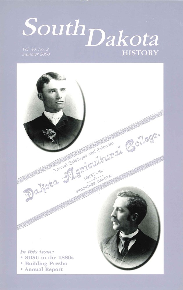 South Dakota History, volume 30 number 2