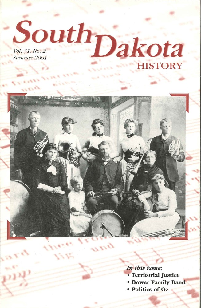 South Dakota History, volume 31 number 2