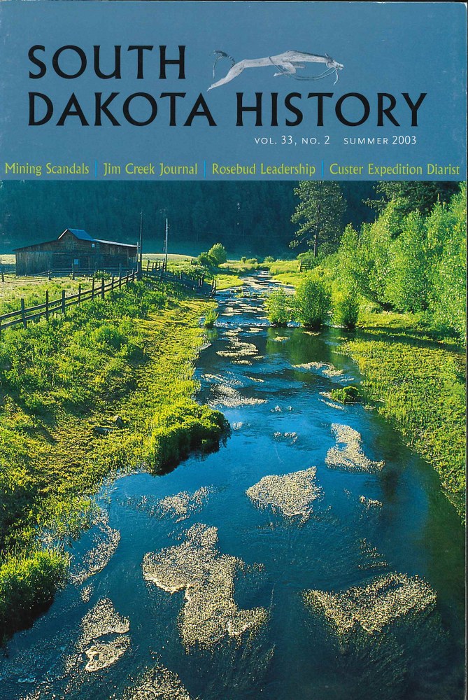 South Dakota History, volume 33 number 2