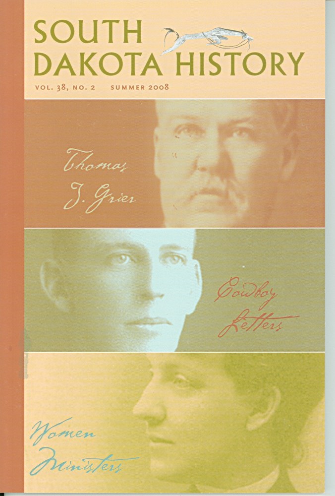 South Dakota History, volume 38 number 2